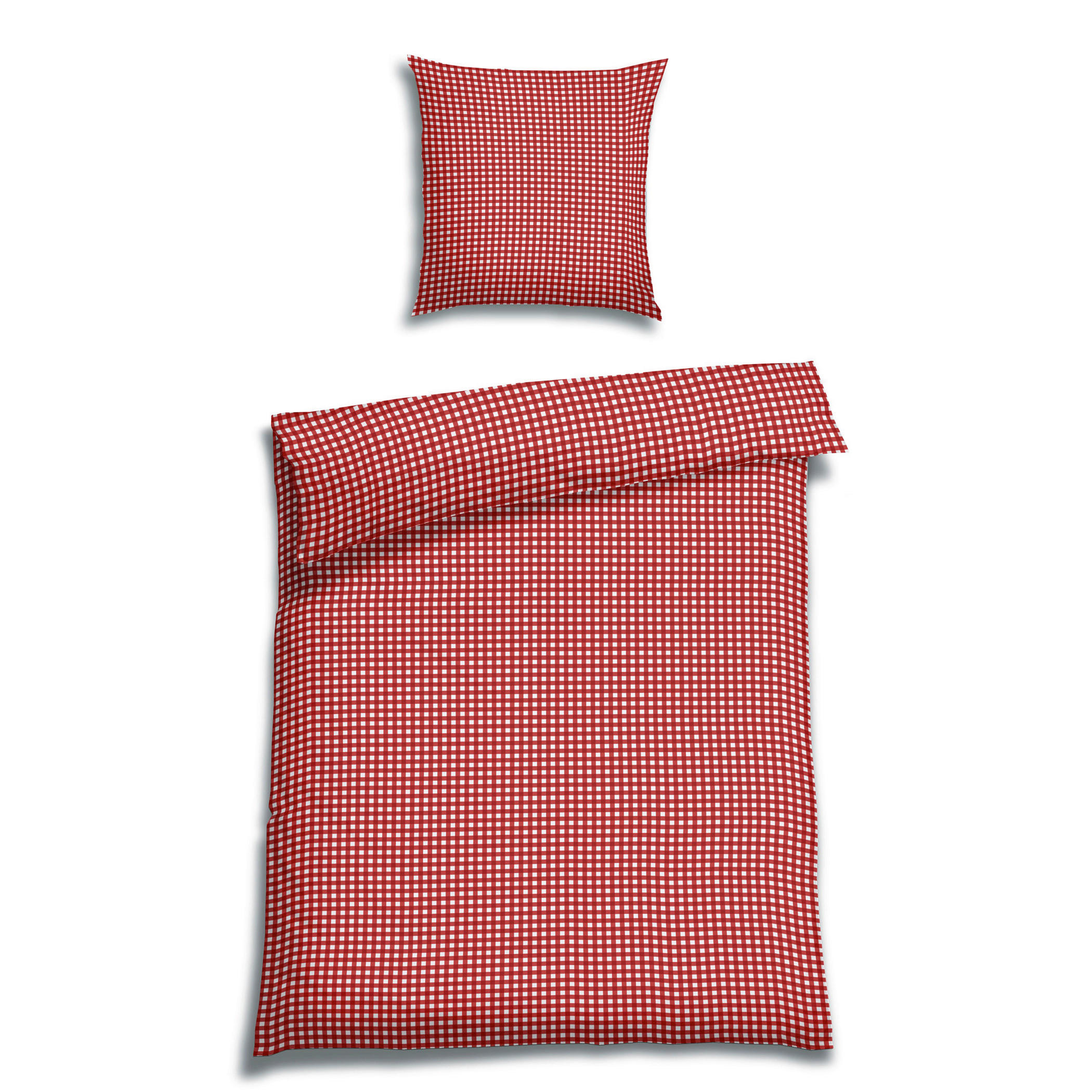 BETTWÄSCHE Seersucker 155/220 cm  - Rot, Basics, Textil (155/220cm) - Florella
