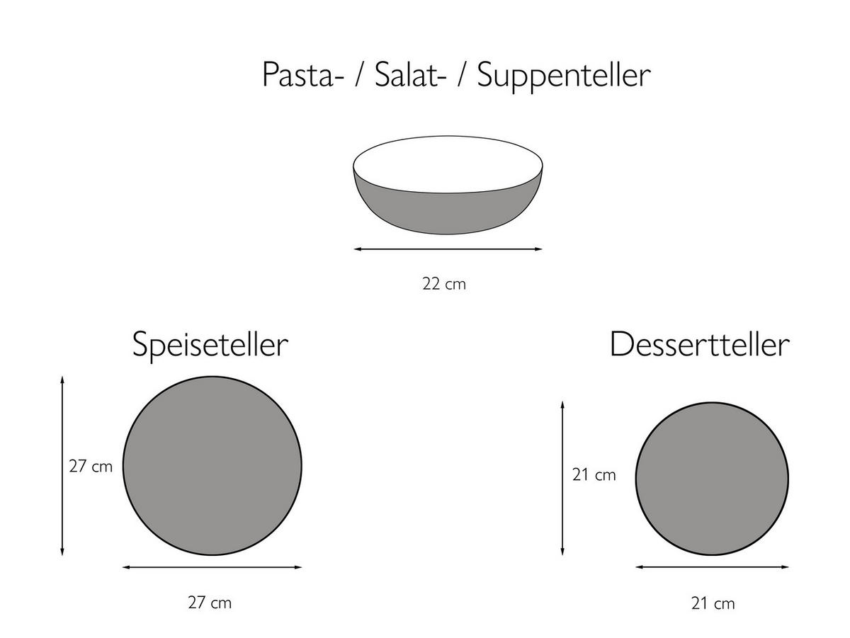 JÍDELNÍ SOUPRAVA, pórovina - modrá, Basics, keramika (43/40/37cm) - Creatable