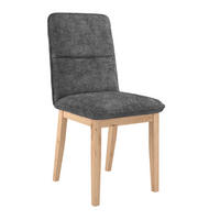 STUHL   Webstoff  Anthrazit  - Eichefarben/Anthrazit, KONVENTIONELL, Holz/Textil (47/91/44cm) - P & B