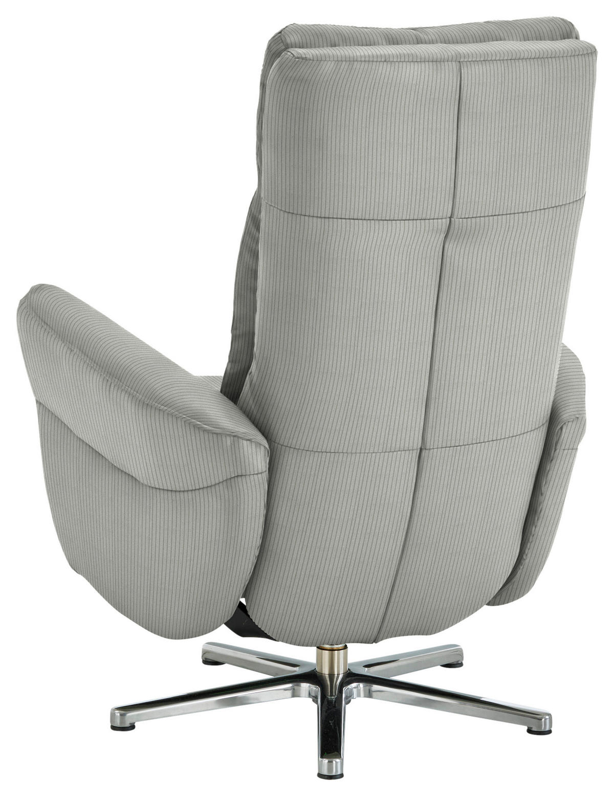 RELAXSESSEL in Textil Silberfarben  - Chromfarben/Silberfarben, Design, Textil/Metall (78/113/83cm) - Beldomo Speed