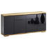 SIDEBOARD 182/81/40 cm - Eichefarben/Schwarz, Design, Holz/Holzwerkstoff (182/81/40cm) SIDEBOARD 182/81/40 cm - Eichefarben/Schwarz, Design, Holz/Holzwerkstoff (182/81/40cm)