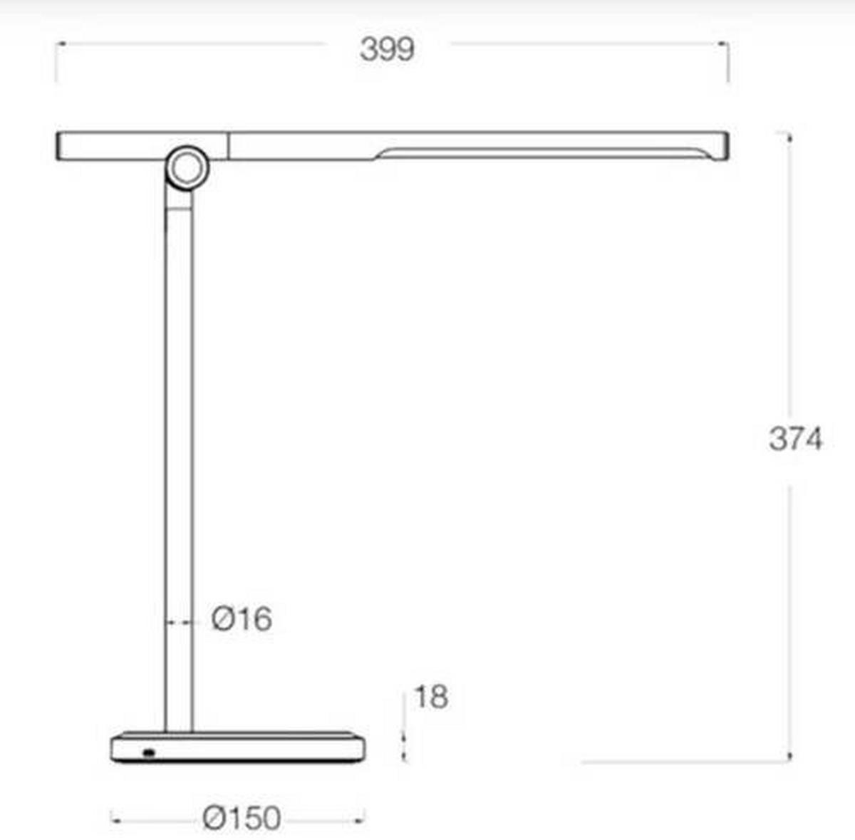 LED SVJETILJKA ZA PISAĆI STOL  - crna, Design, plastika (16,30/45/5cm)