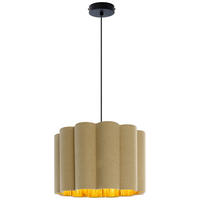 HÄNGELEUCHTE 40/120 cm  - Beige/Schwarz, Trend, Kunststoff/Textil (40/120cm) - Novel