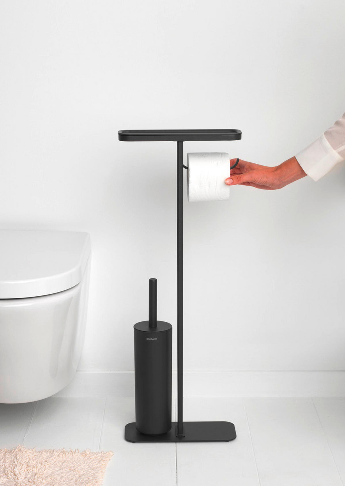 WC-ŠČETKA - siva, Basics, kovina/umetna masa (29/75.2/12.5cm) - Brabantia