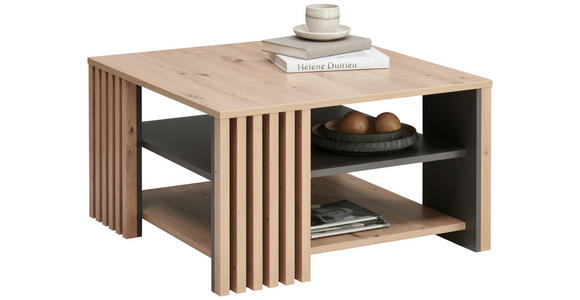 COUCHTISCH in Holzwerkstoff - Eiche Artisan/Grau, MODERN, Holzwerkstoff (80/45/80cm) - Carryhome