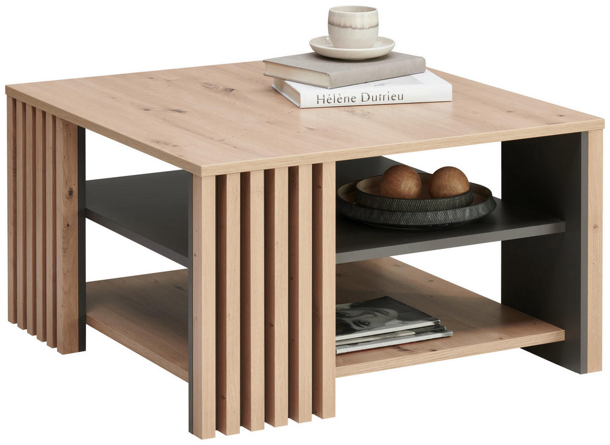 COUCHTISCH in Holzwerkstoff  - Eiche Artisan/Grau, MODERN, Holzwerkstoff (80/45/80cm) - Carryhome