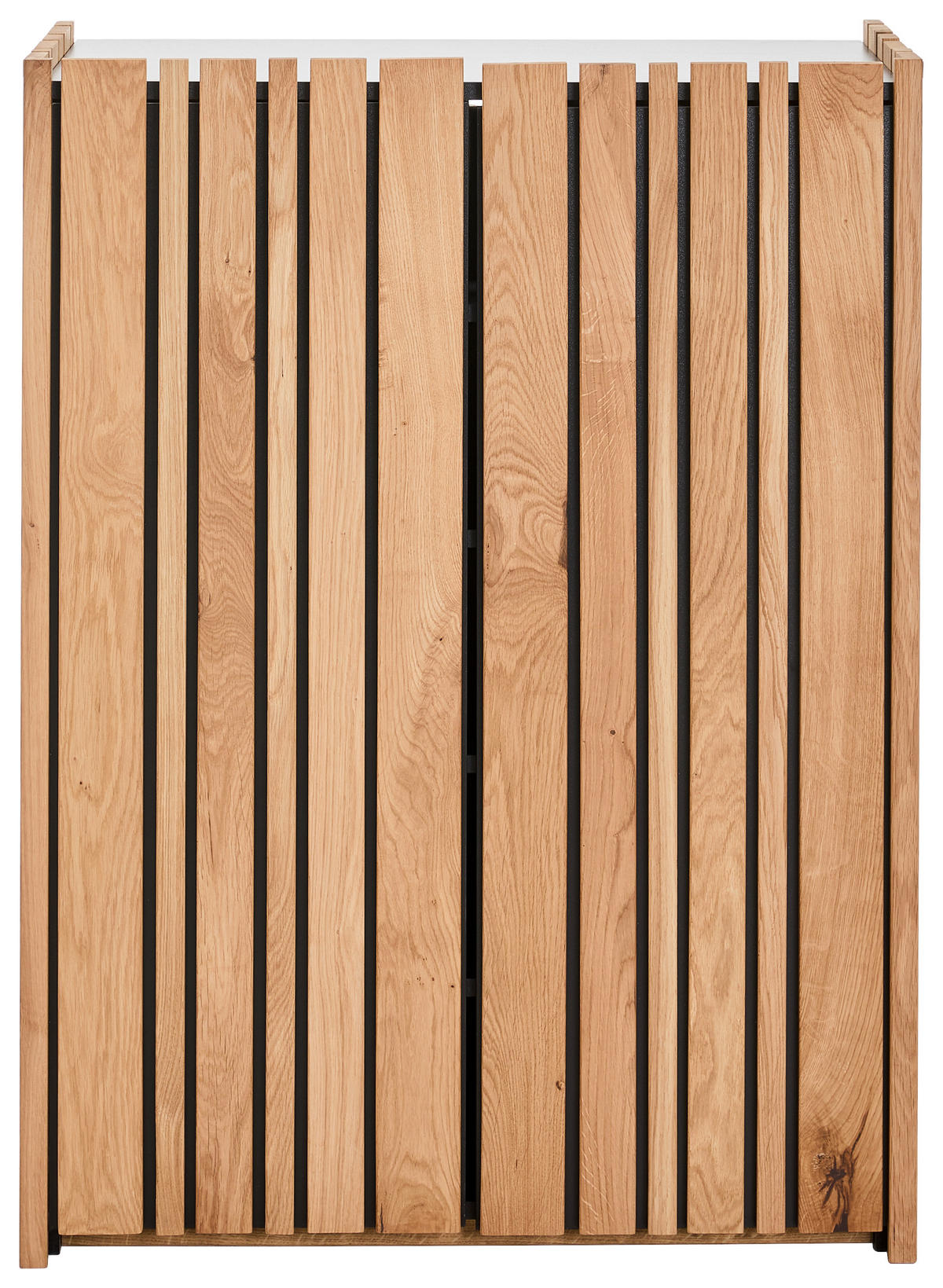 CIPŐSSZEKRÉNY 80/105/42 cm  - fekete/tölgyfa, Design, faalapú anyag/fa (80/105/42cm) - Linea Natura