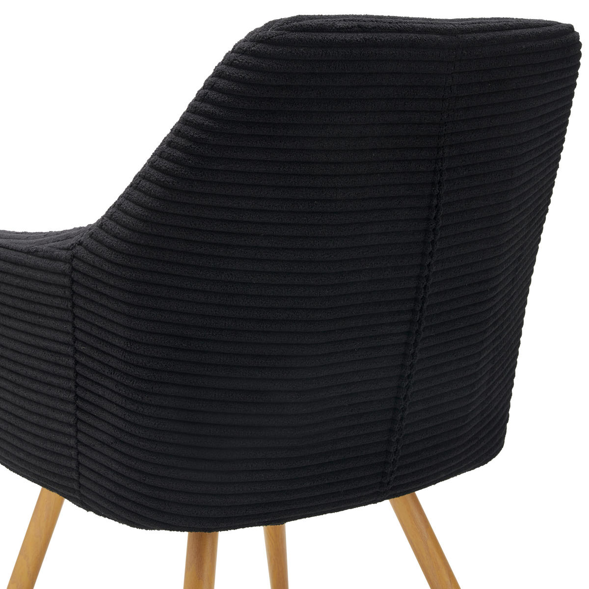 ARMLEHNSTUHL  in Eisen Cord  - Schwarz/Naturfarben, LIFESTYLE, Textil/Metall (57/83/62cm) - MID.YOU