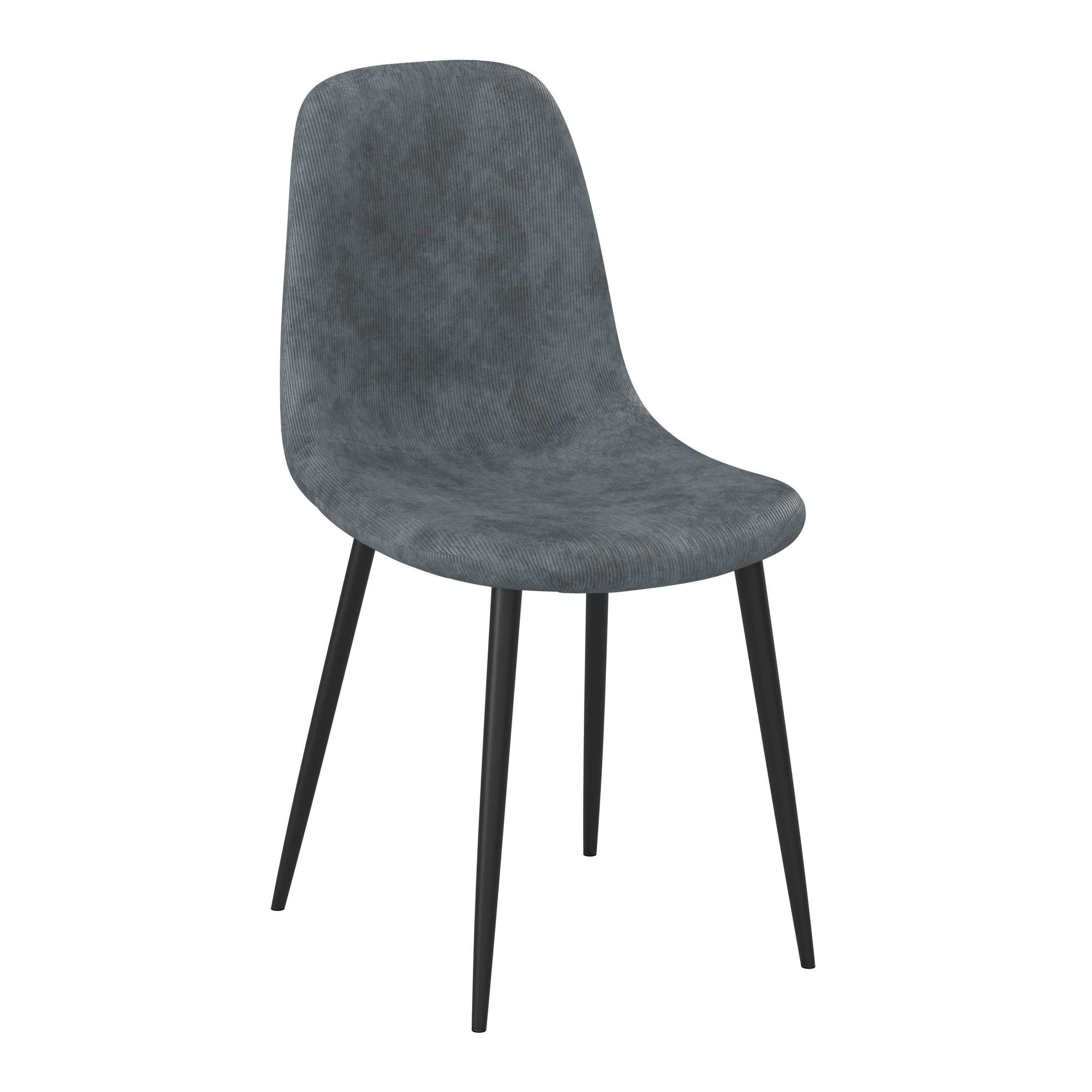 STUHL  in Stahl Cord Metall, Textil  - Schwarz/Grau, Design, Textil/Metall (44/86/53cm) - P & B