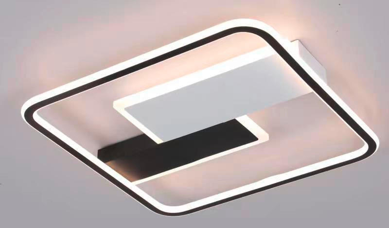LED SVJETILJKA STROPNA  - crna, Design, metal (50/6/50cm)