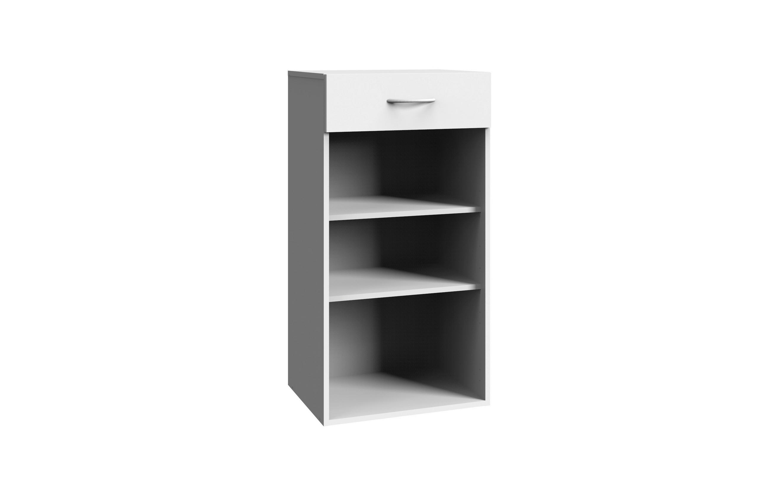 REGAL bijela  drvni materijal  - bijela/boje aluminija, Konvencionalno, drvni materijal/plastika (50/98/40cm) - Xora