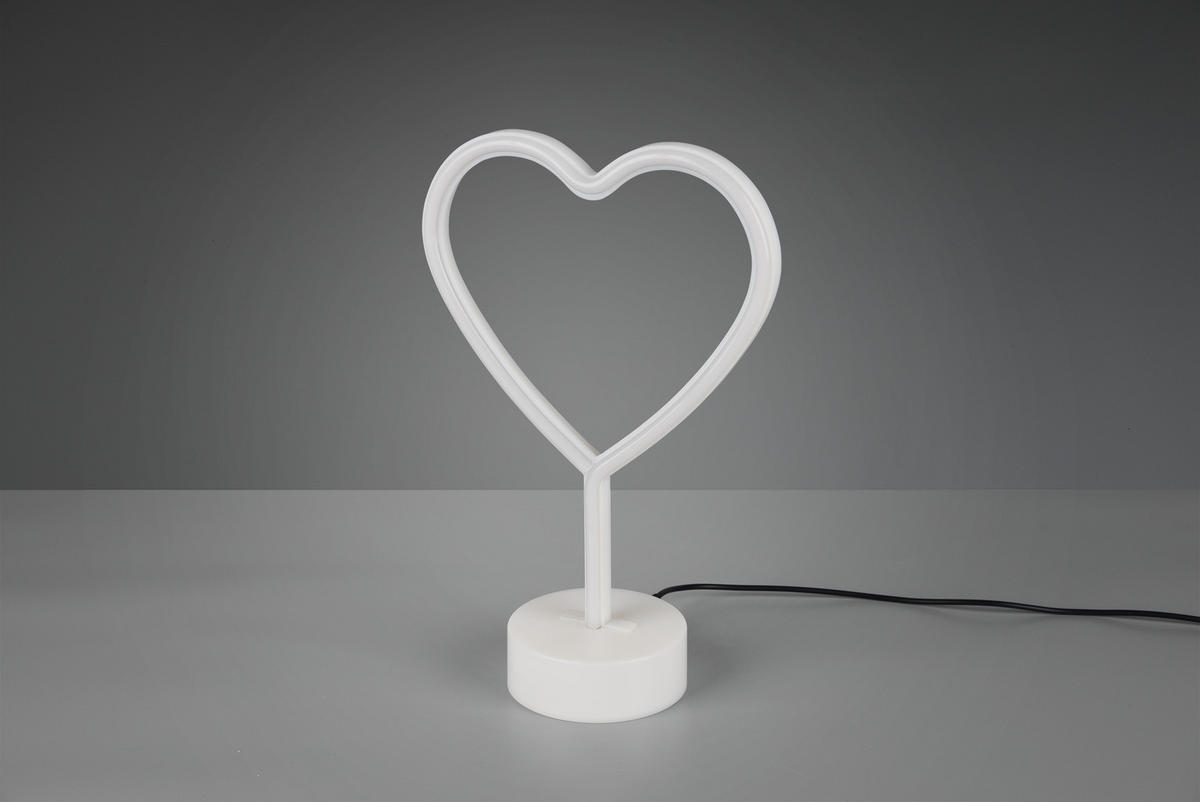 LED BORDSLAMPA - vit, Trend, plast (20/8,5/29,6cm)