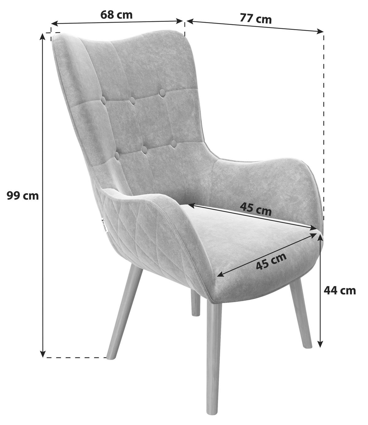 FOTELJ Z OPORO ZA GLAVO,  roza tekstil - roza/rjava, Konvencionalno, tekstil/les (68/99/77cm) - Playboy