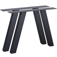 TISCHGESTELL 78/13/70 cm  - Schwarz, MODERN, Metall (78/13/70cm) - Livetastic