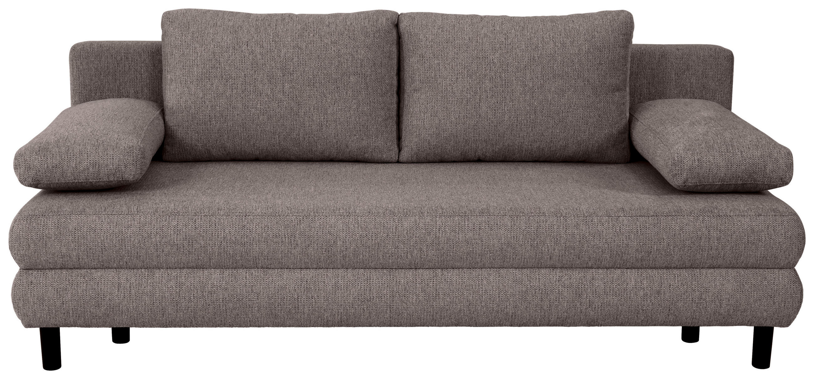 SCHLAFSOFA Webstoff Mokka  - Schwarz/Mokka, Design, Textil/Metall (197/84/92,5cm) - home24