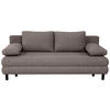 SCHLAFSOFA Webstoff Mokka  - Schwarz/Mokka, Design, Textil/Metall (197/84/92,5cm) - home24