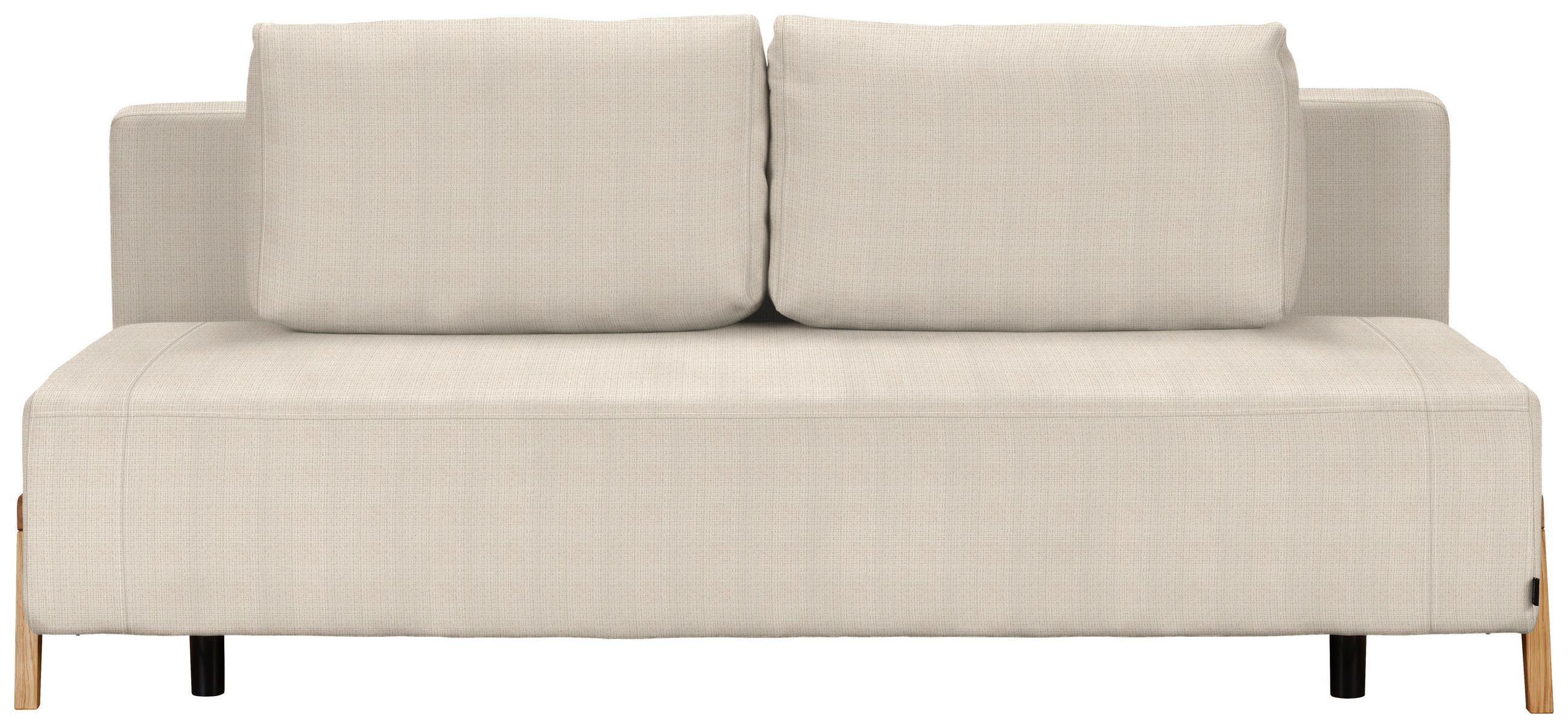 SCHLAFSOFA Chenille Beige  - Beige/Naturfarben, Design, Holz/Textil (211/88/102cm) - Niels Andersson