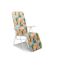 SONNENLIEGE 58/108/75 cm  - Multicolor/Weiß, Basics, Textil/Metall (58/108/75cm) - Gardenson