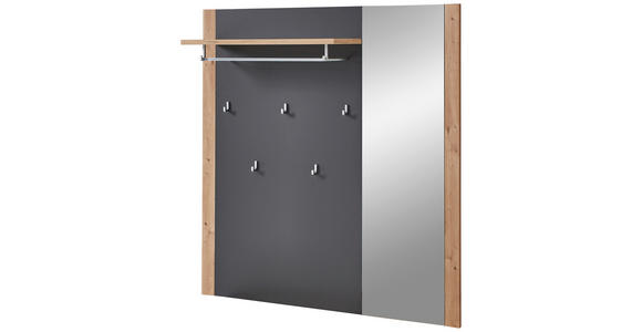 GARDEROBE 223/199/38 cm  - Graphitfarben/Eiche Artisan, Design, Holzwerkstoff/Textil (223/199/38cm) - Xora