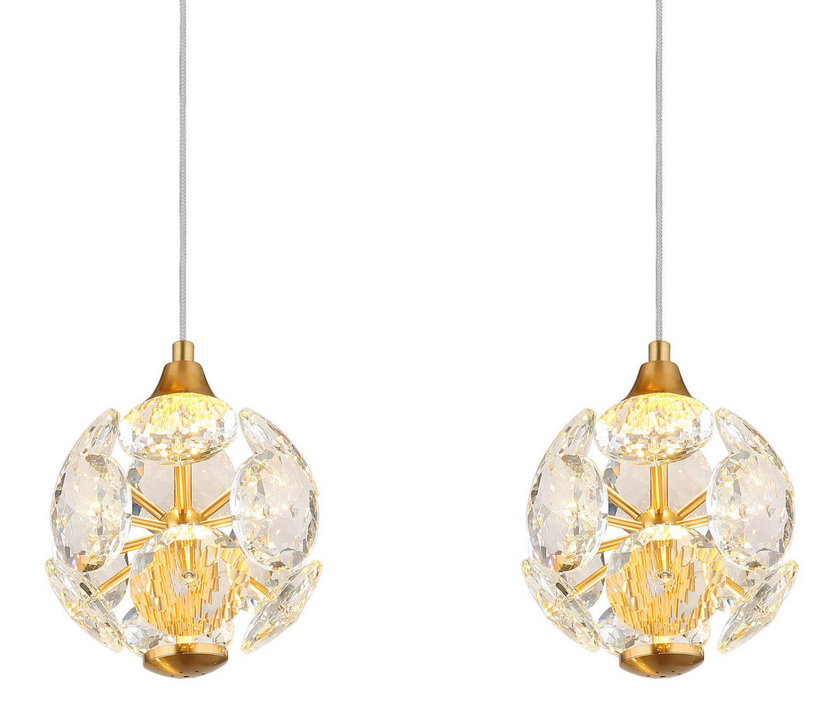 LED-HÄNGELEUCHTE VIRINA 93/15/150 cm   - Klar/Transparent, KONVENTIONELL, Glas/Kunststoff (93/15/150cm) - Globo