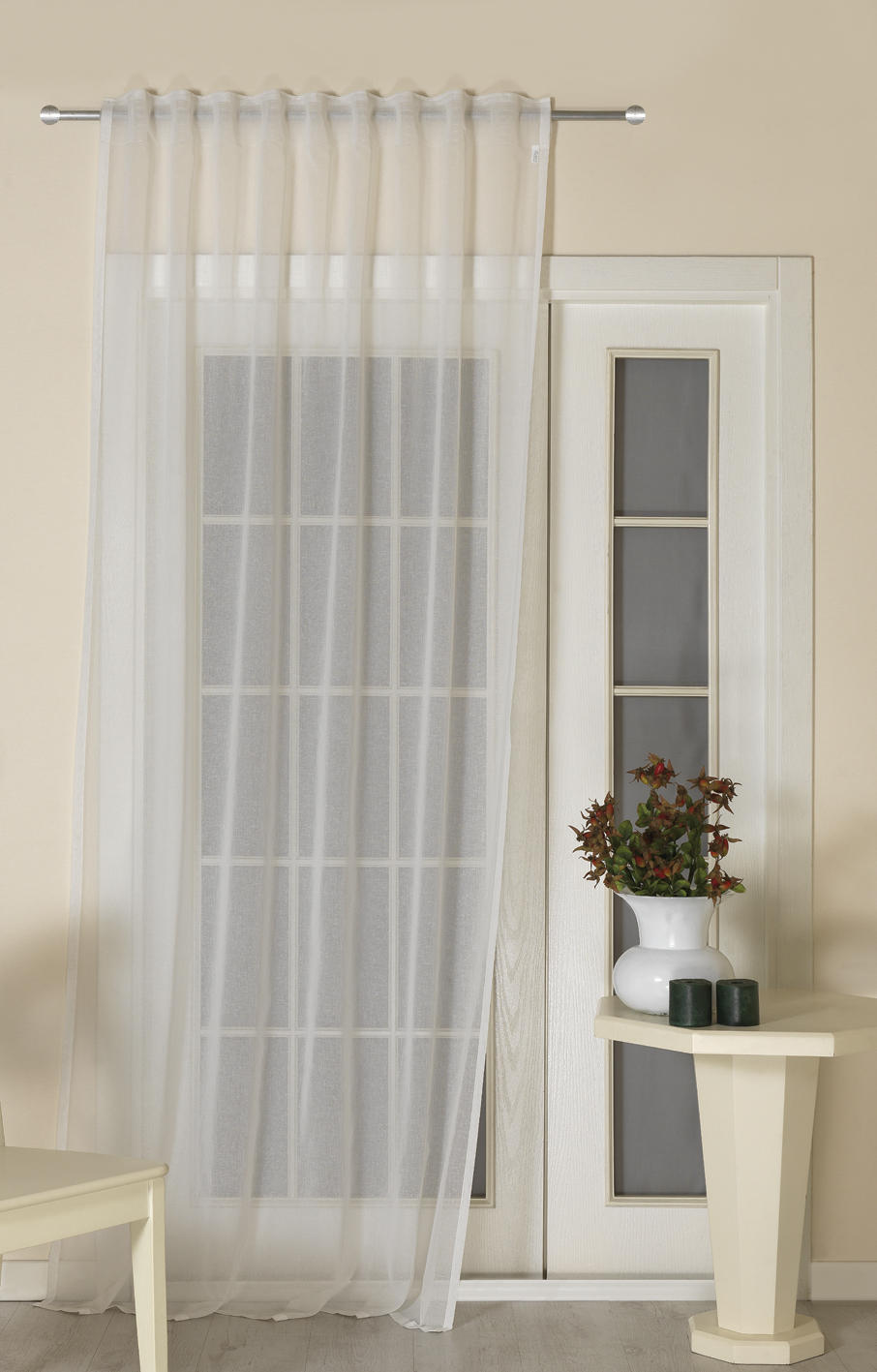 FERTIGVORHANG  halbtransparent   140/245 cm  - Weiß, KONVENTIONELL, Textil (140/245cm) - Esposa