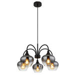 HÄNGELEUCHTE 55/120 cm  - Schwarz, MODERN, Glas/Metall (55/120cm) - Novel