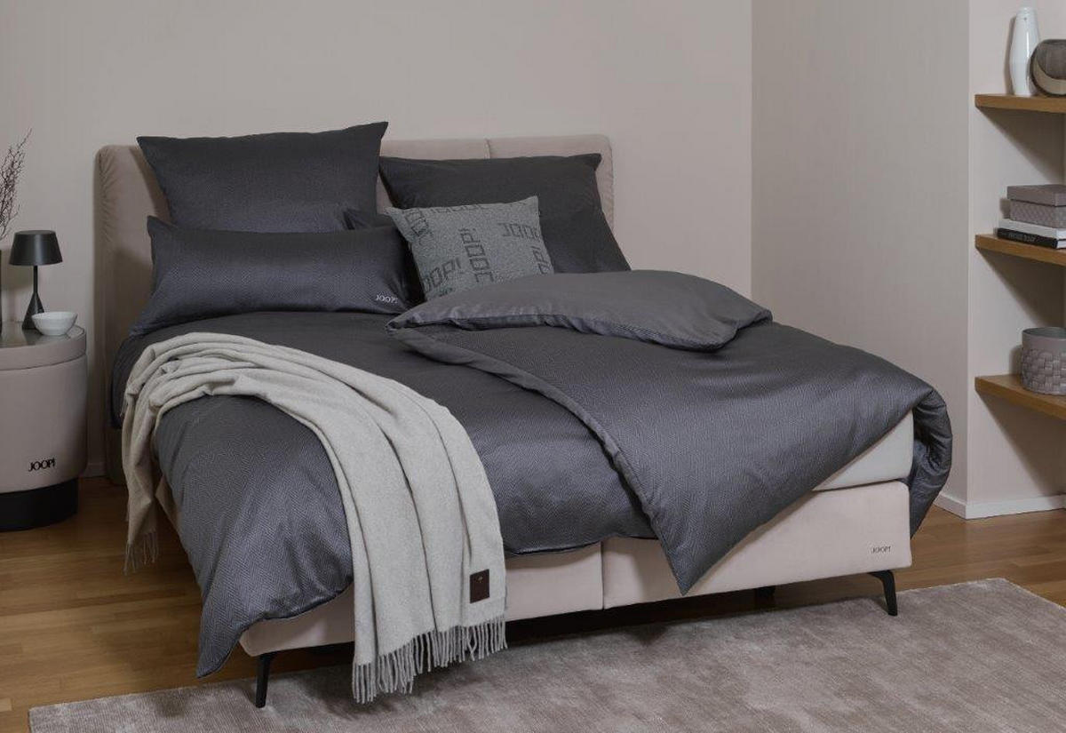 POSTELJINA S DVA LICA 200/200 cm  Herringbone  - antracit, Konvencionalno, tekstil (200/200cm) - Joop!