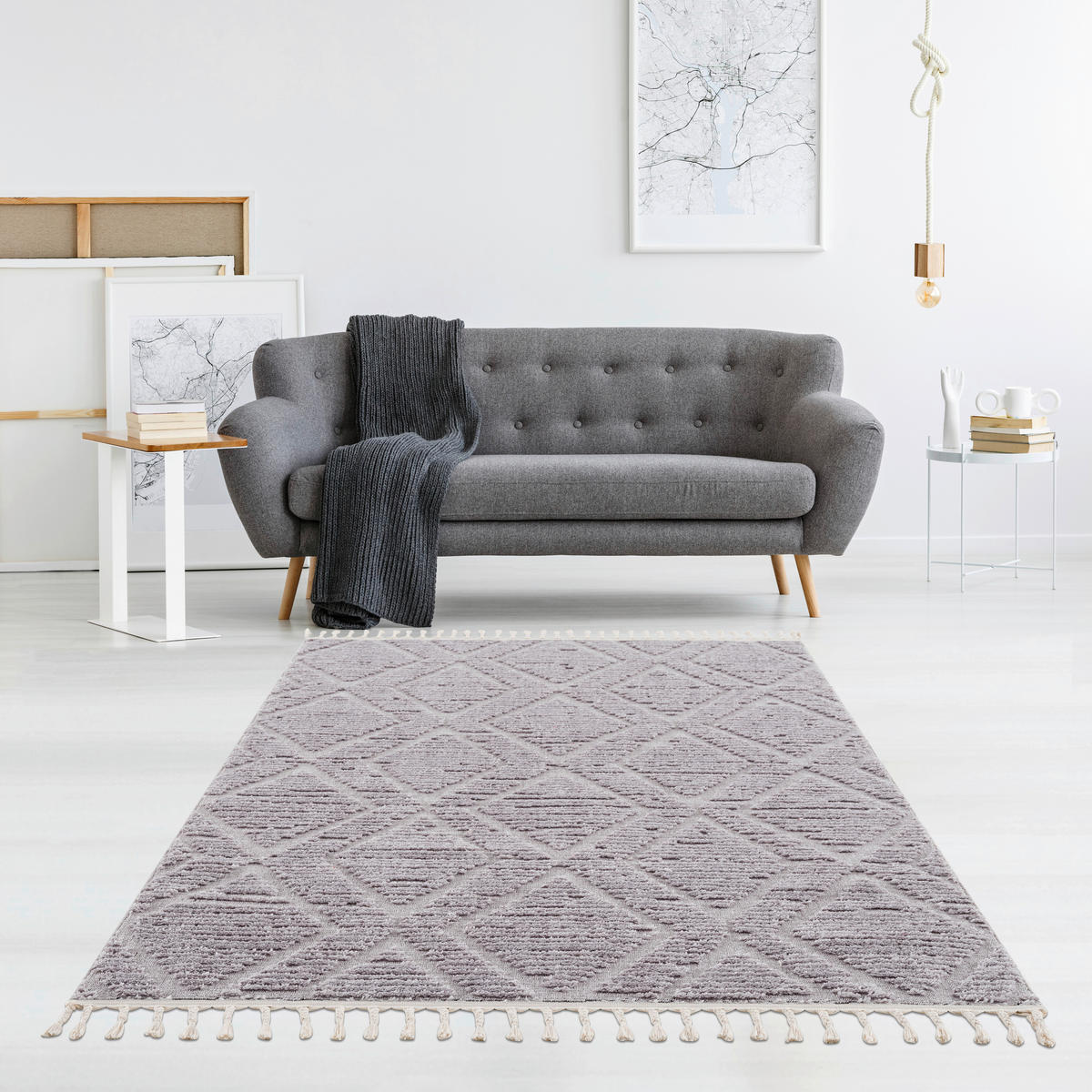 TKANÝ KOBEREC, 80/150 cm, šedá - šedá, Konvenční, textil (80/150cm) - Novel