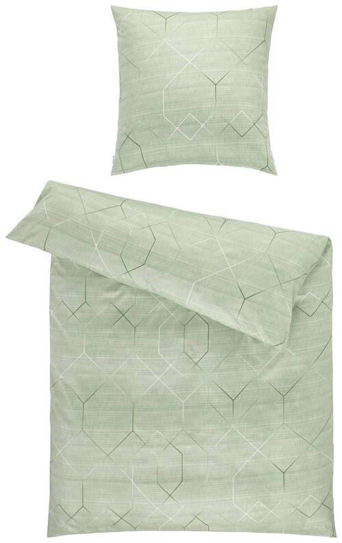 BETTWÄSCHE Satin 155/220 cm  - Grün, KONVENTIONELL, Textil (155/220cm) - Estella