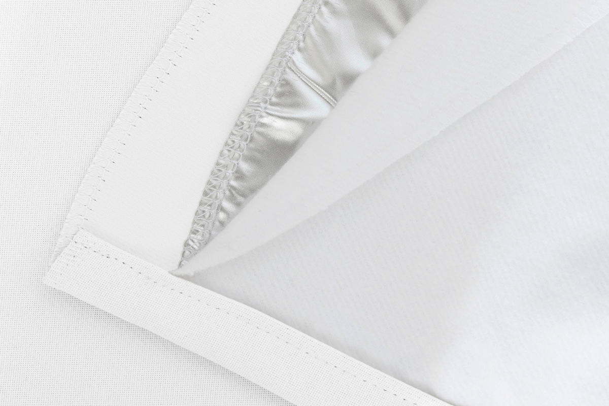 LÄRMSCHUTZVORHANG black-out (lichtundurchlässig)  - Weiß, Basics, Textil/Metall (145/260cm)