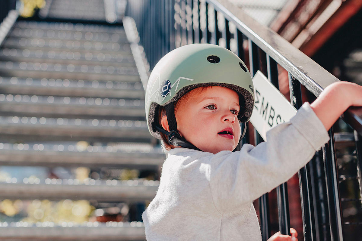 KINDERHELM LIFESTYLE GRAPHICS  - Grün, Trend, Kunststoff/Textil (XXS-Snull) - Scoot and Ride