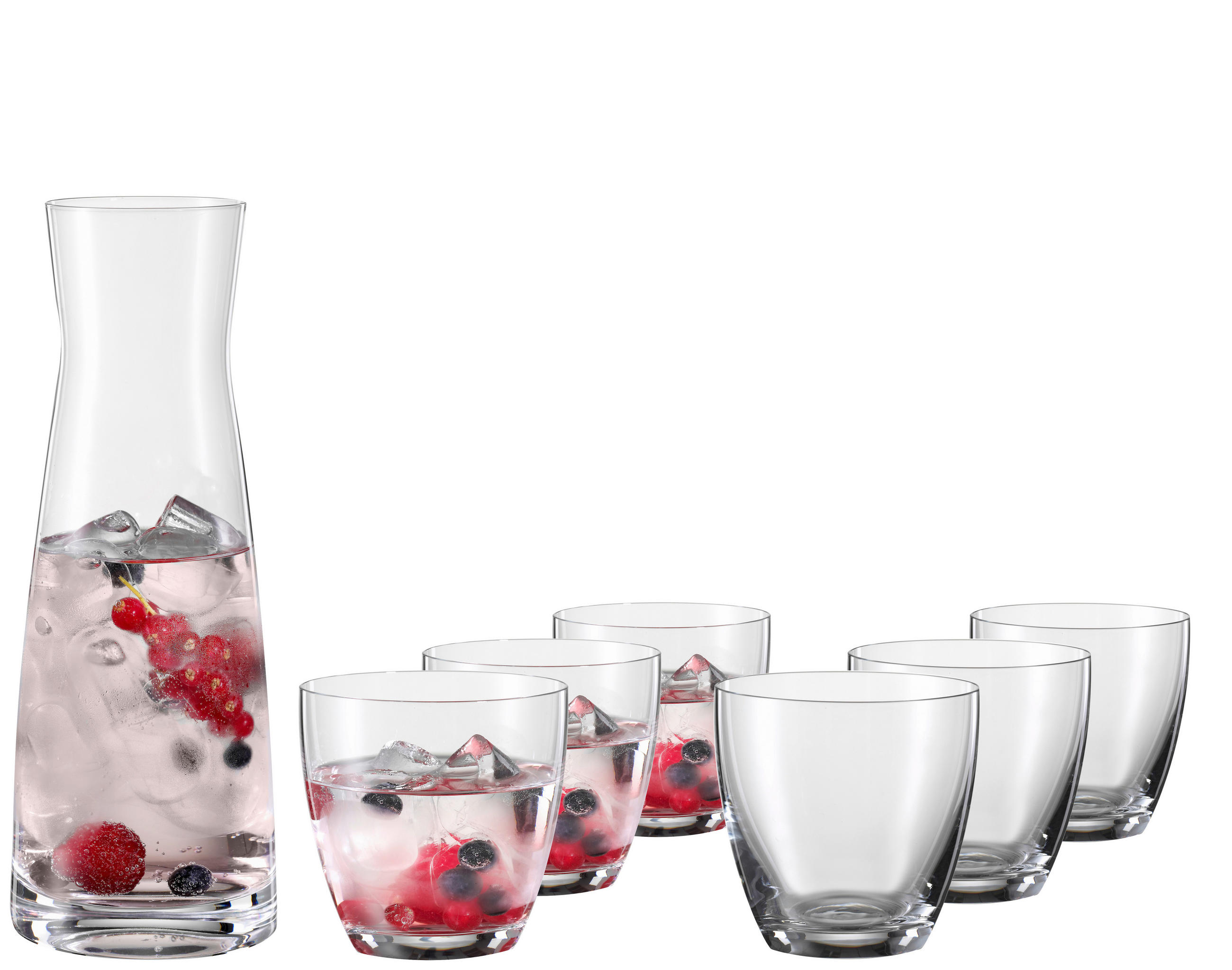 GLASSET 7 delar  - klar, Klassisk, glas (32/24/30cm) - Novel