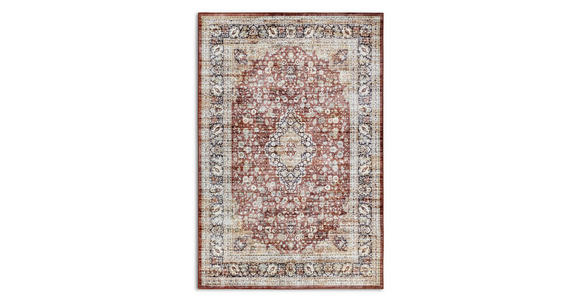 VINTAGE-TEPPICH 120/160/160 cm Asya Dunkelblau, Dunkelrot  - Dunkelblau/Dunkelrot, Design, Kunststoff/Textil (120/160/160cm) - Novel