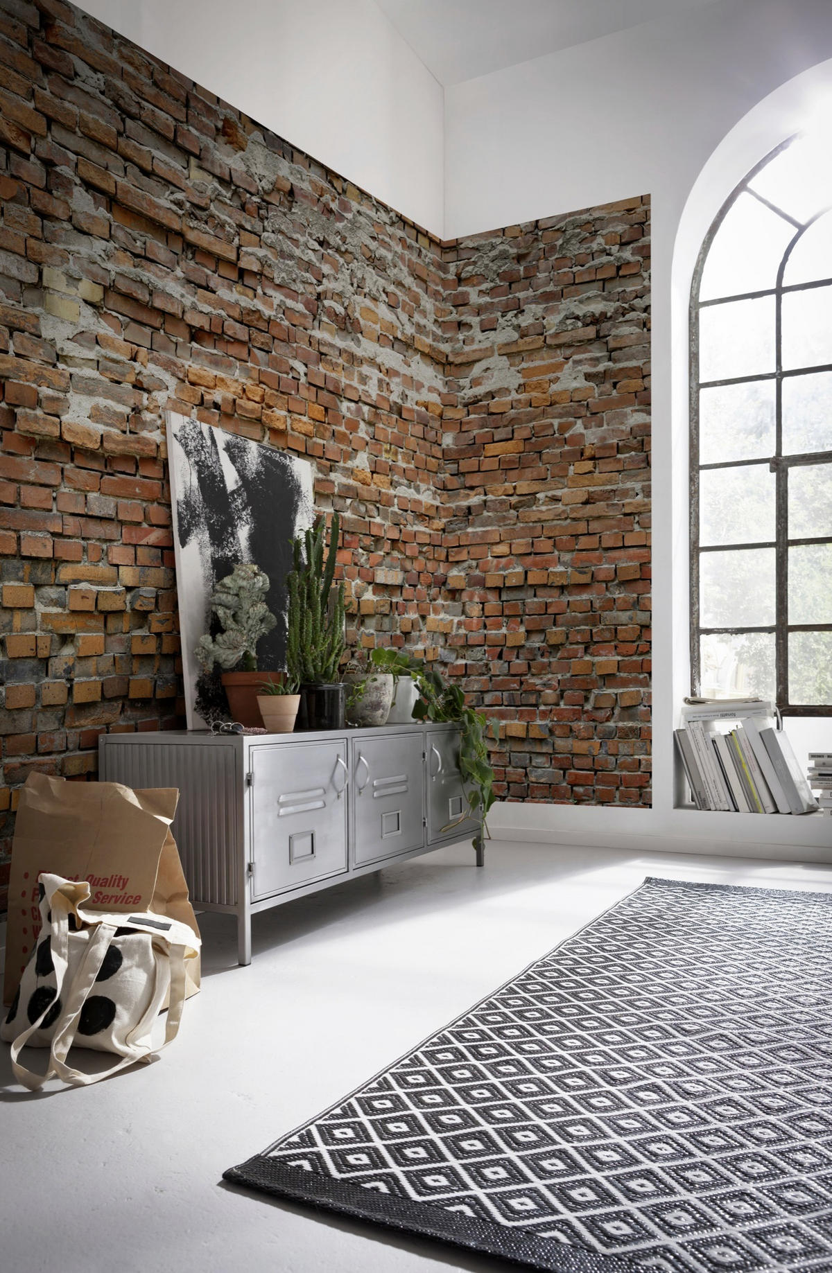 VLIESTAPETE BRICKLANE  - Multicolor, ROMANTIK / LANDHAUS, Papier (368/248cm) - Komar