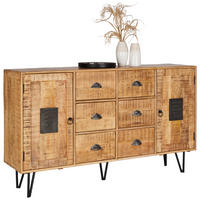 SIDEBOARD 150/90/40 cm  in Naturfarben, Hellbraun  - Hellbraun/Naturfarben, Lifestyle, Holz/Metall (150/90/40cm) - Landscape