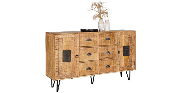 SIDEBOARD 150/90/40 cm  - Hellbraun/Naturfarben, LIFESTYLE, Holz/Metall (150/90/40cm) - Landscape