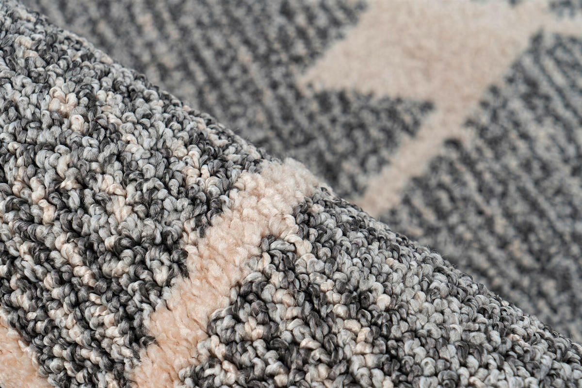 TEPPICH 160/230 cm Rhombus 325 Grau / Beige Grau, Beige  - Beige/Grau, KONVENTIONELL, Textil (160/230cm)