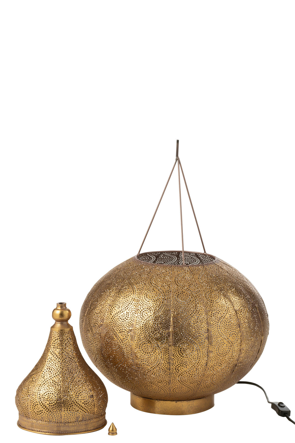 TISCHLEUCHTE - Goldfarben, Basics, Metall (40/40/59,5cm) - Ambia Home