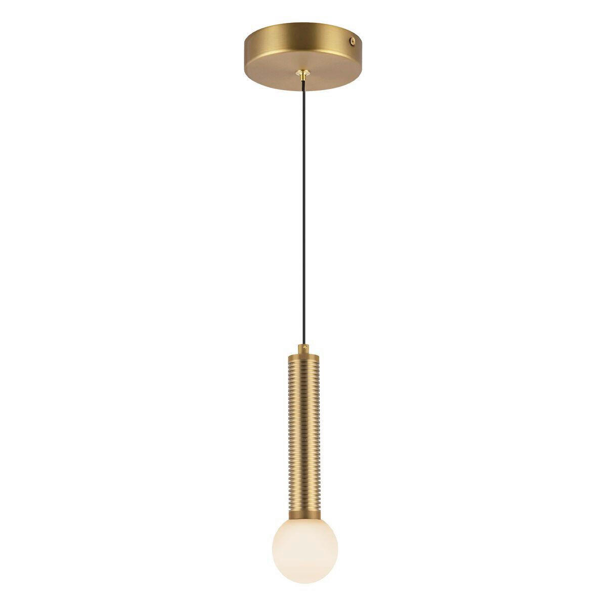LED-HÄNGELEUCHTE Alora Mood 15,2/24,1 cm  - Goldfarben, Design, Glas/Metall (15,2/24,1cm) - Elstead Lighting