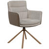 ARMLEHNSTUHL  in Stahl Cord, Lederlook  - Eichefarben/Beige, KONVENTIONELL, Textil/Metall (59/88/63cm) - MID.YOU