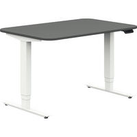 SCHREIBTISCH höhenverstellbar, in verschiedenen Holz-Dekoren erhältlich  - Graphitfarben/Weiß, Design, Holzwerkstoff/Metall (120/80/64-128cm) - Cantus