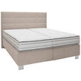 BOXSPRINGBETT 180/200 cm  in Beige  - Beige/Alufarben, KONVENTIONELL, Holzwerkstoff/Textil (180/200cm) - Dieter Knoll