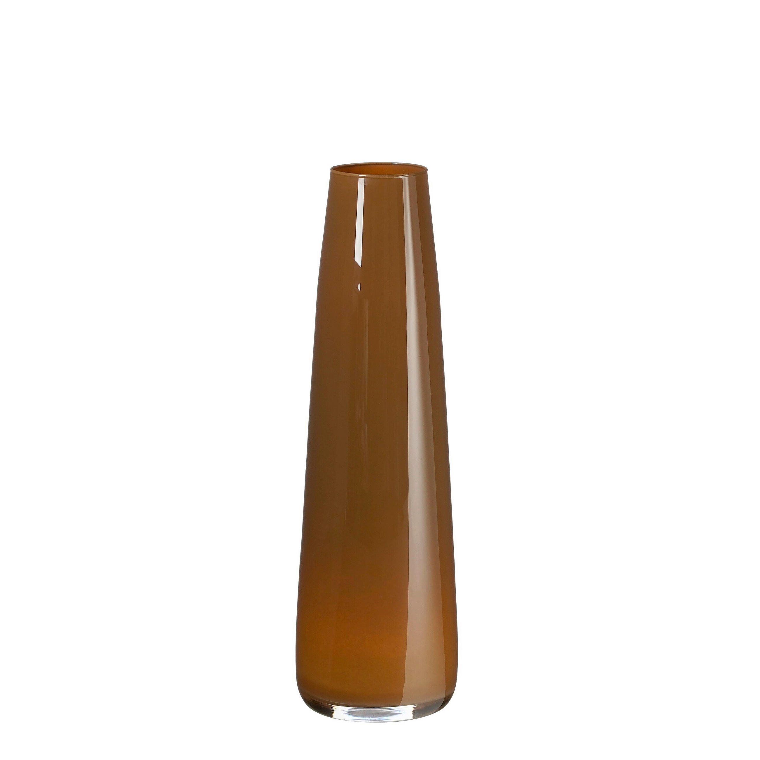 VÁZA  - világosbarna, Basics, Üveg (15/15/50cm)