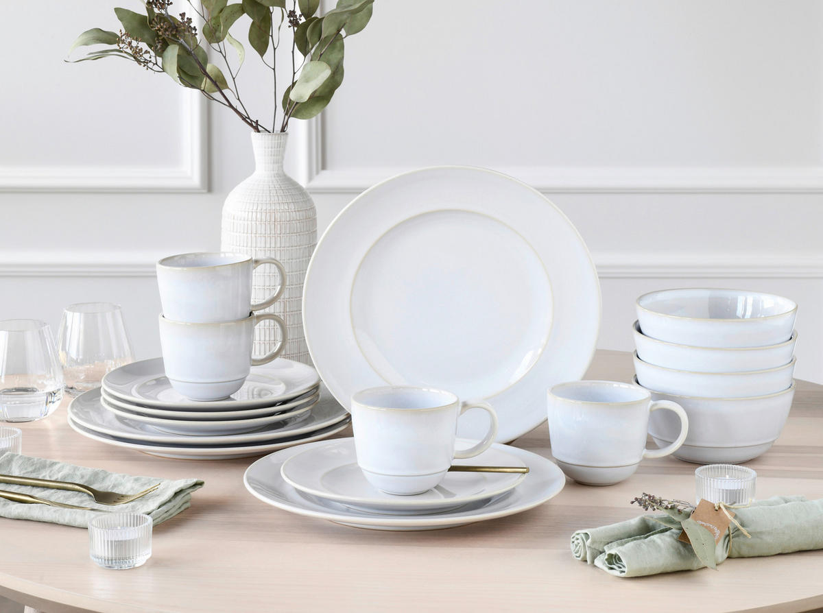 KOMPLETT SERVIS ANTIQUE OFFWHITE 16 delar  - vit, Basics, keramik - Creatable