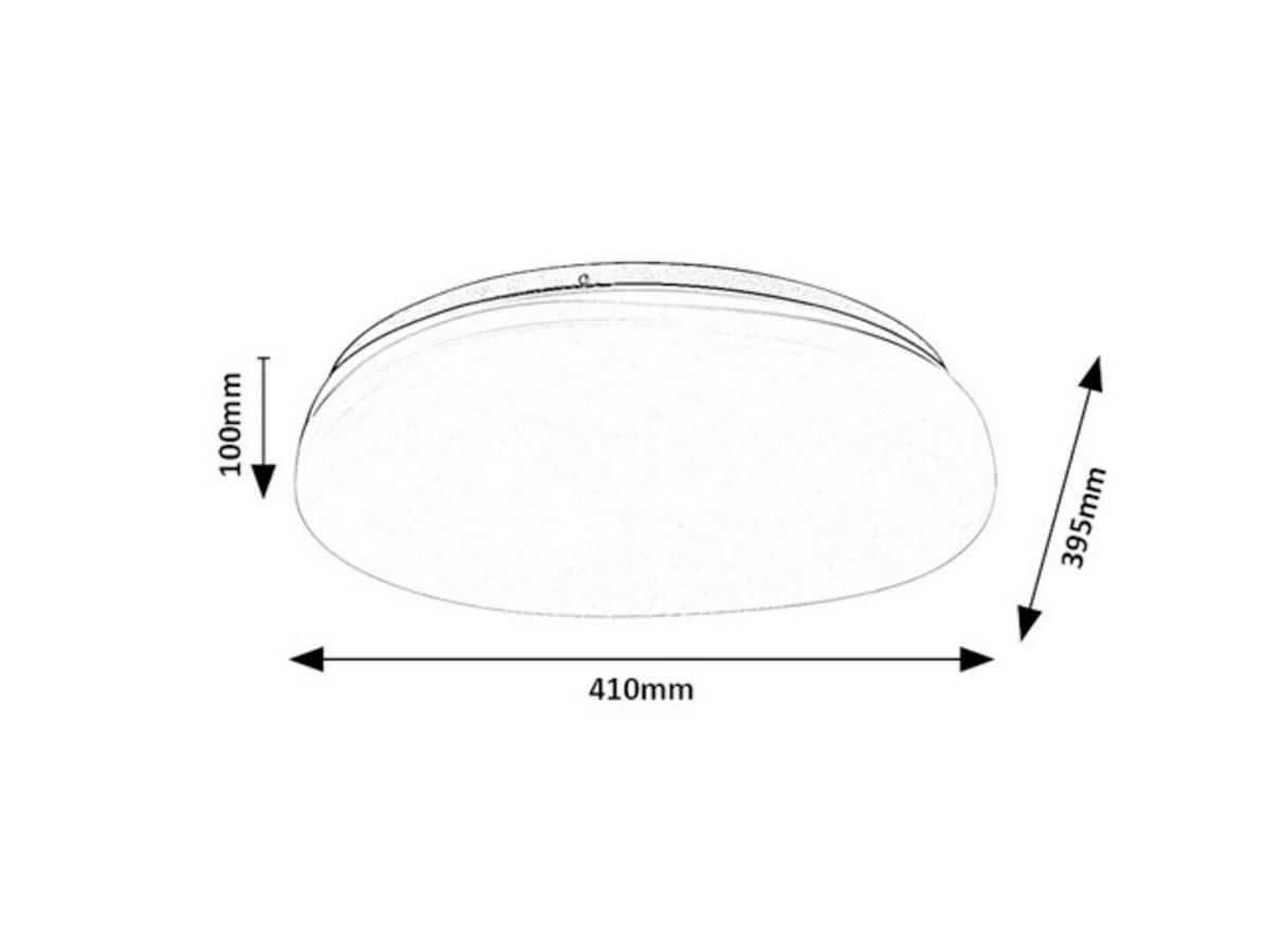 LED PLAFONJERA ZA KUPATILA - bela/zlatna, Osnovno, metal/plastika (41/39,5/10cm)
