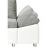 WOHNLANDSCHAFT Lederlook, Webstoff Rückenkissen, Zierkissen - Chromfarben/Weiß, MODERN, Textil/Metall (219/275cm) - CARRYHOME