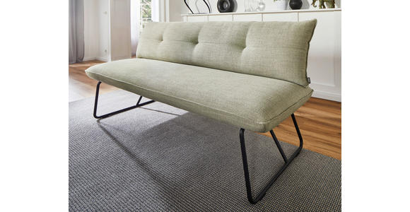 SITZBANK 180/90/70 cm in Grün, Beige - Beige/Schwarz, Design, Textil/Metall (180/90/70cm) - Dieter Knoll