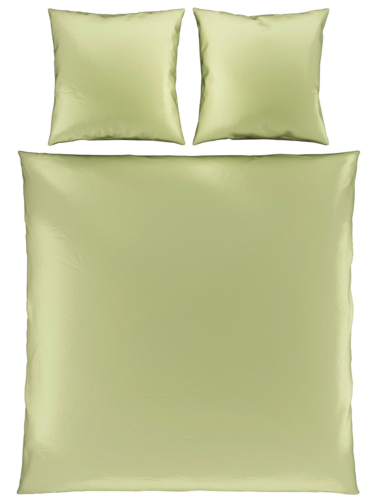 BETTWÄSCHE Segesta Satin 200/200 cm  - Hellgrün, MODERN, Textil (200/200cm) - Novel