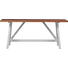 ESSTISCH Akazie massiv rechteckig Akaziefarben, Weiß - Weiß/Akaziefarben, Trend, Holz (180/90/76cm) - Ambia Home