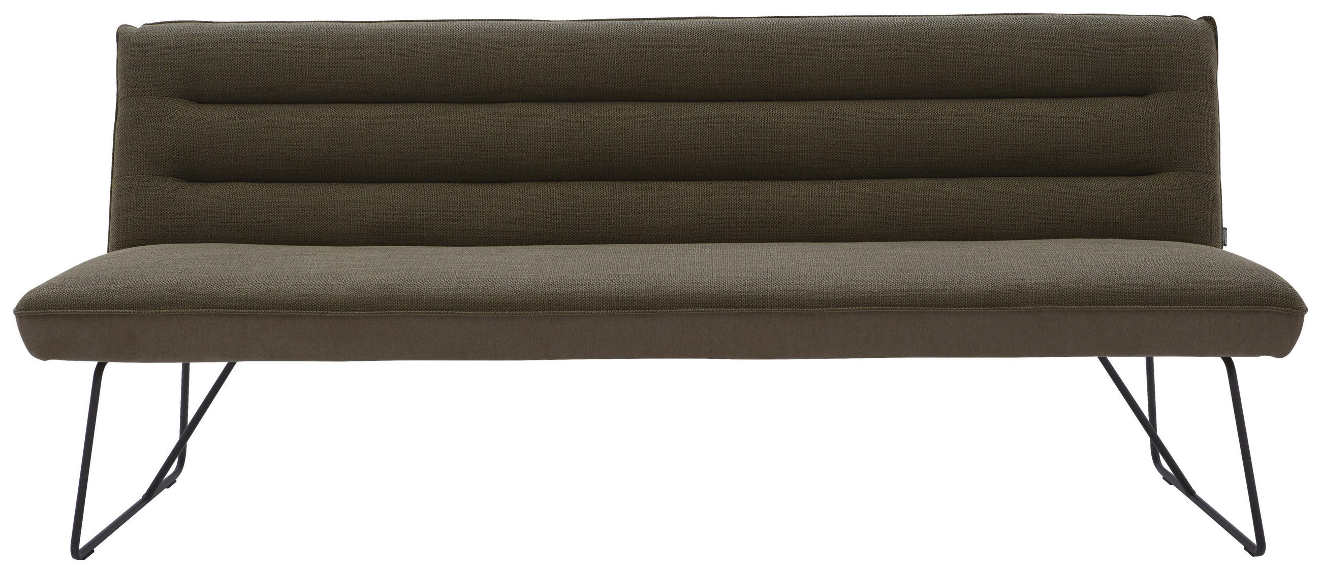 SITZBANK 238/89/68 cm Flachgewebe Braun, Schwarz  - Schwarz/Braun, Design, Textil/Metall (238/89/68cm) - Dieter Knoll